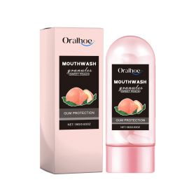 Oralhoe Peach Flavor Teeth Cleaning Mouthwash Pellets Breath Long Lasting Fragrance Clean Gums Portable Mouthwash Pellets (Option: 1pcs)